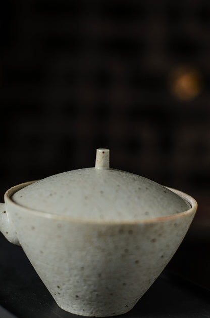 Gohobi Handmade Japanese Style Black and White Gaiwan