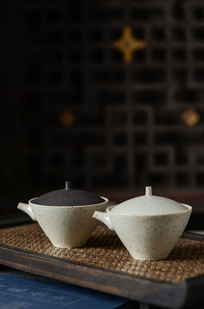 Gohobi Handmade Japanese Style Black and White Gaiwan