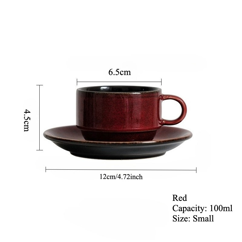 Gohobi Ceramic Coffee Cup and Saucer Set
