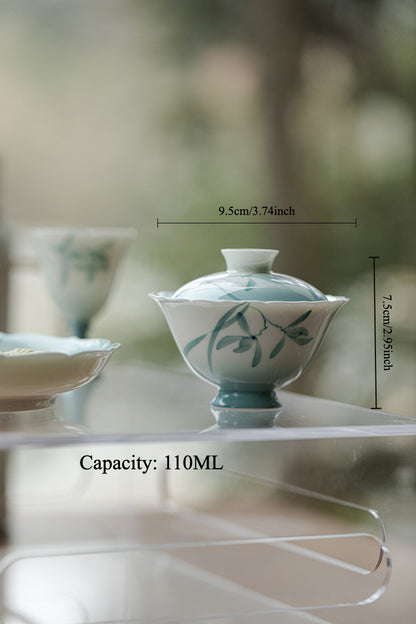 Gohobi Hand-Painted Gradient Orchid Gaiwan