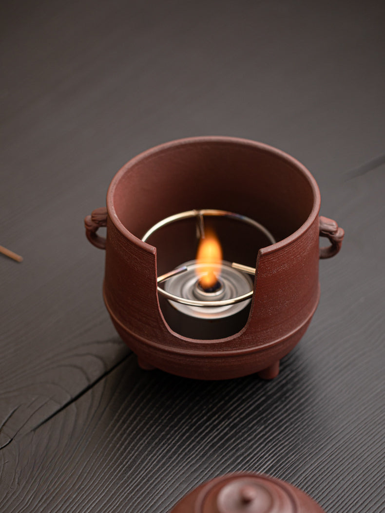 Gohobi Traditional Teapot and Stove Set 003 Old Rock Mud