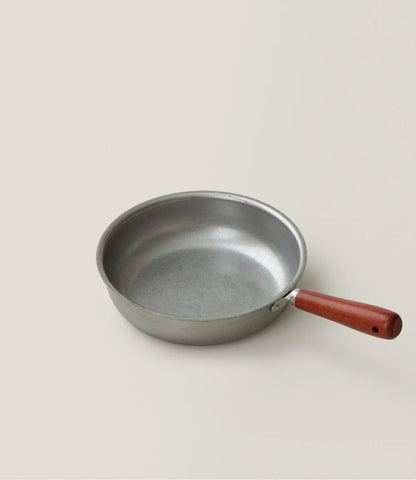Gohobi Retro Stainless Steel Mini Frying Pan with Wooden Handle