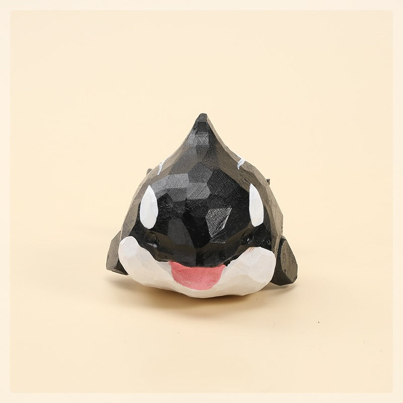 Gohobi Handcrafted Wooden Orca Ornament