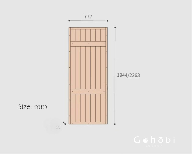 Gohobi Handmade Solid Wood Storage Cabinet – Multi-Layer Wooden Shelving Unit for Living Room or Study | FSC Certified Furniture