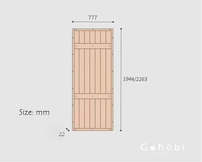 Gohobi Handmade Solid Wood Storage Cabinet – Multi-Layer Wooden Shelving Unit for Living Room or Study | FSC Certified Furniture