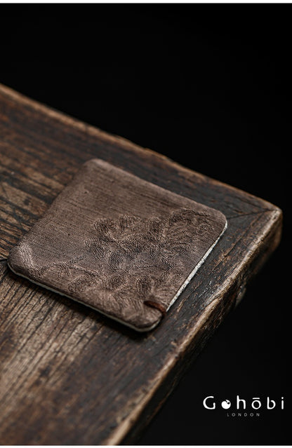 Gohobi Japanese Style Tea Coaster – Retro Fabric Tea Cup Mat for Tea Ceremony