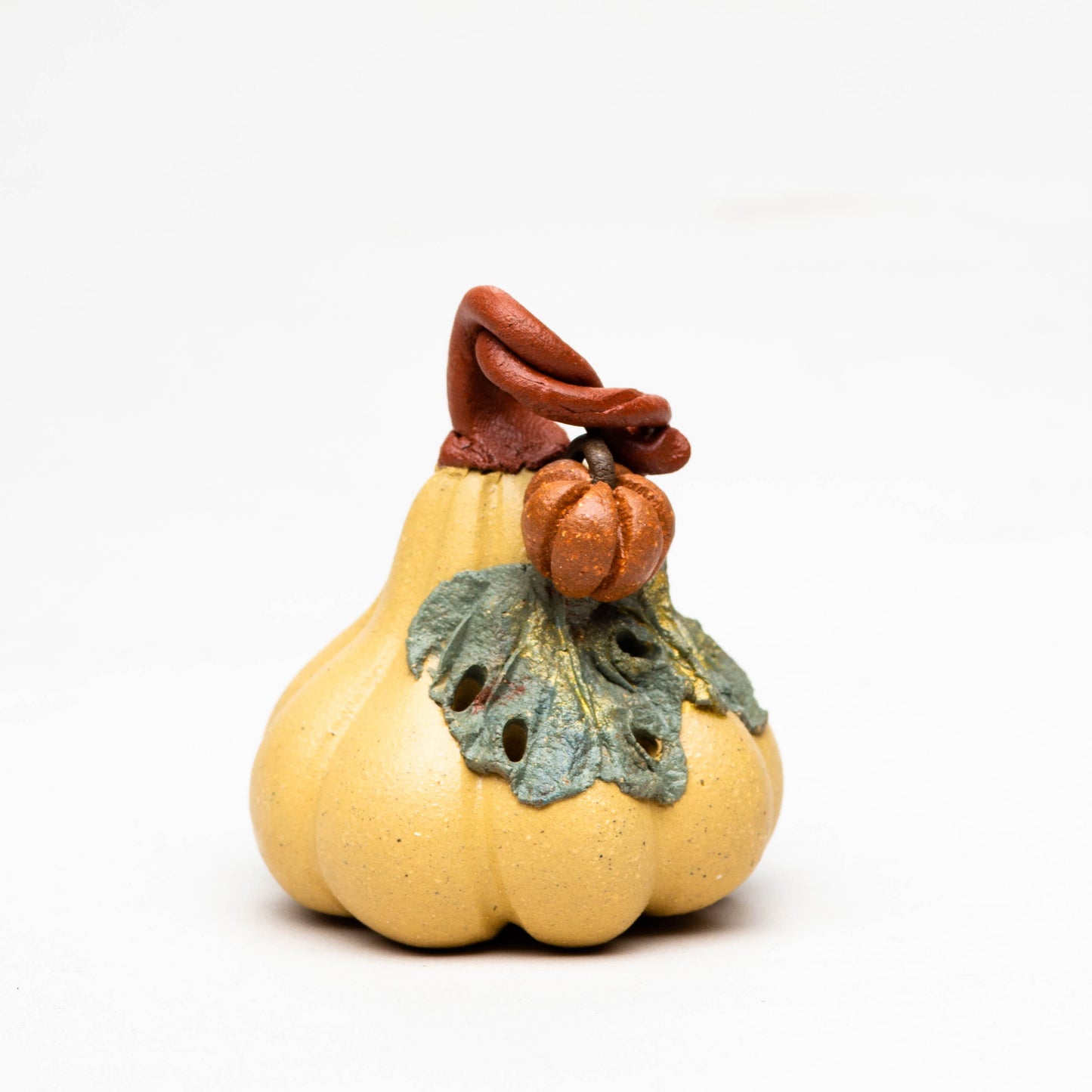 Gohobi Handmade Ceramic YiXing Clay Colourful Pumpkin Ornament Tea pet