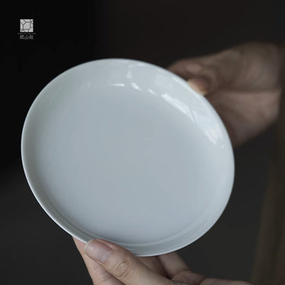 [賦山敘 x Gohobi] Gohobi Ceramic Jade White Teapot Plate