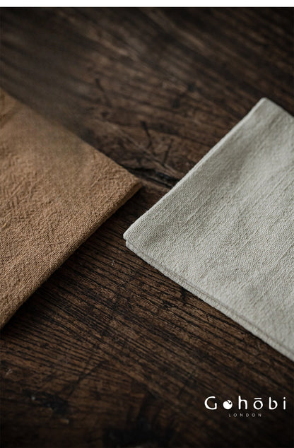 Gohobi Zen Ramie Tea Towel – Absorbent Tea Cloth for Gongfu Tea Table and Teapot