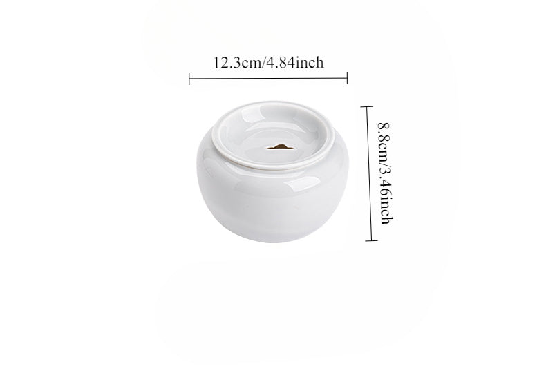Cendres glacées Yuanshan Jianshui ménage tasse moyenne et petite tasse à thé lavage céramique réservoir de résidus de thé réservoir d'eau simple accessoires de service à thé de kung fu