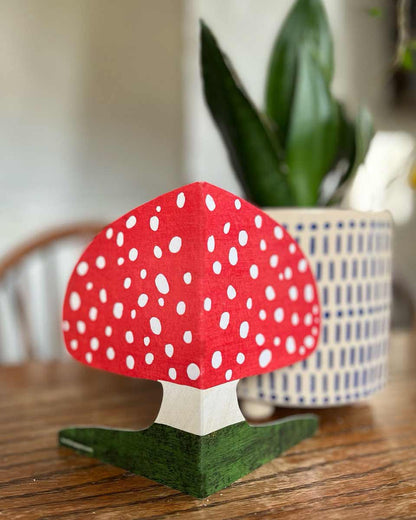 Mortlake Papers Red Mushroom Shaped Greeting Card [Made in the UK]