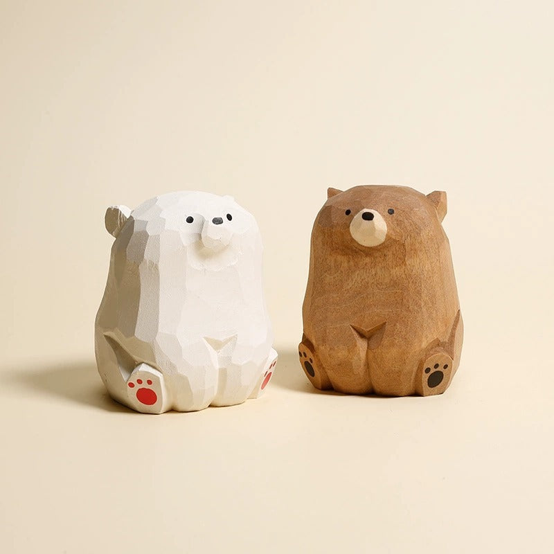 Gohobi Handcrafted Wooden Bear Ornament