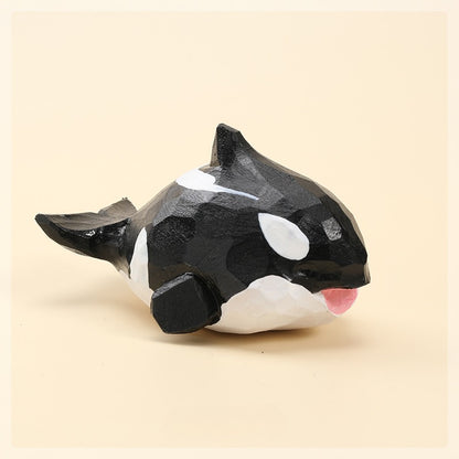 Gohobi Handcrafted Wooden Orca Ornament