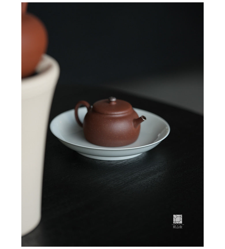 [賦山敘 x Gohobi] Gohobi Ceramic Jade White Teapot Plate