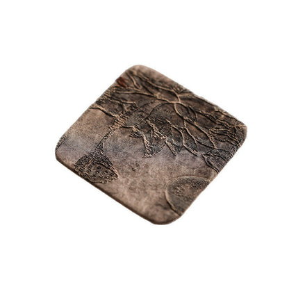 Gohobi Xiangyun Silk Tea Coaster – Handmade Tussah Silk Square Tea Mat Heat Insulation Pad
