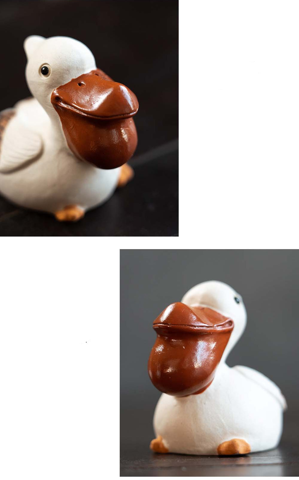 Gohobi Handmade Ceramic YiXing Clay Pelican Ornament Tea pet