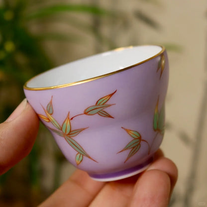 [清和堂 x Gohobi Gallery] Hand-painted Bamboo Leaf Pattern Tea Cup