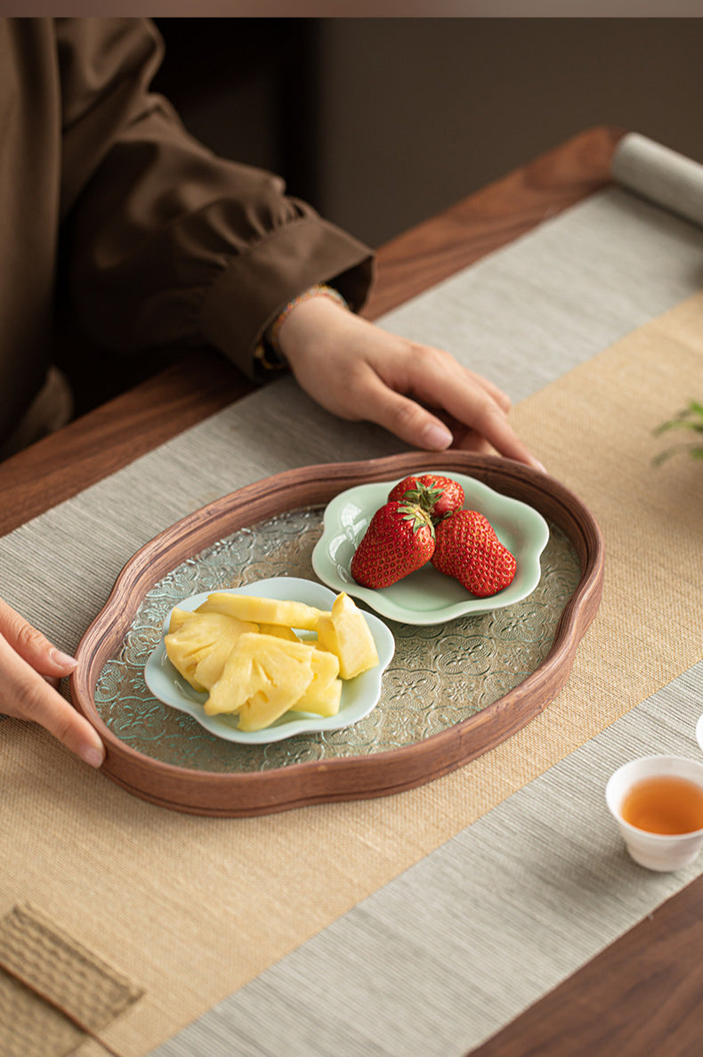 Gohobi Traditional Japanese Glazed Fruit Nuts Small Plate - Cloud 007