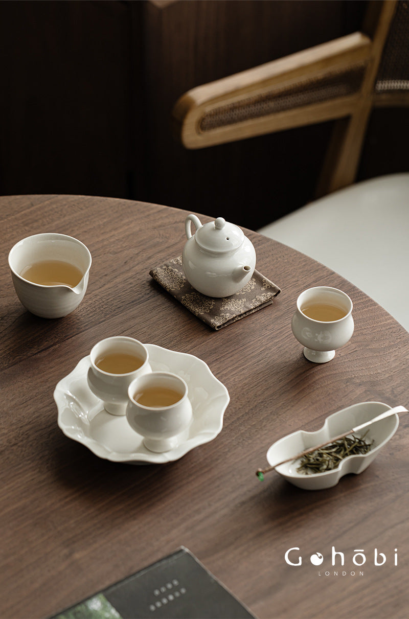 Gohobi Wood Ash Glaze Ceramic Teapot – Handmade Vessel Shape Gongfu Tea Pot with Ball Filter
