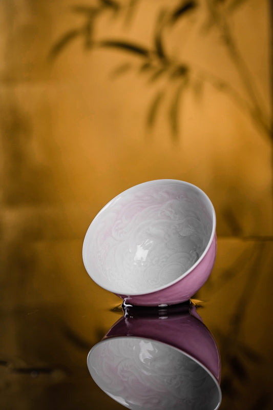 [清本源 x Gohobi Gallery] Inner-Molded Ocean Wave Pattern · Twelve Colors Series · Ying Pink Egg Cup