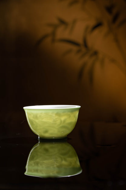 [清本源 x Gohobi Gallery] Inner-Molded Ocean Wave Pattern · Twelve Colors Series · Early Spring Green Egg Cup