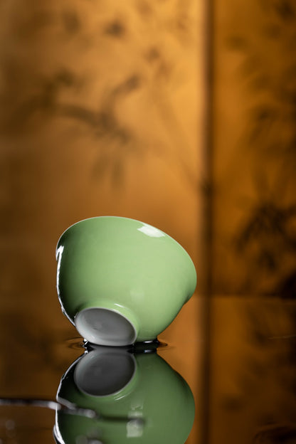 [清本源 x Gohobi Gallery] Inner-Molded Ocean Wave Pattern · Twelve Colors Series · Early Spring Green Egg Cup