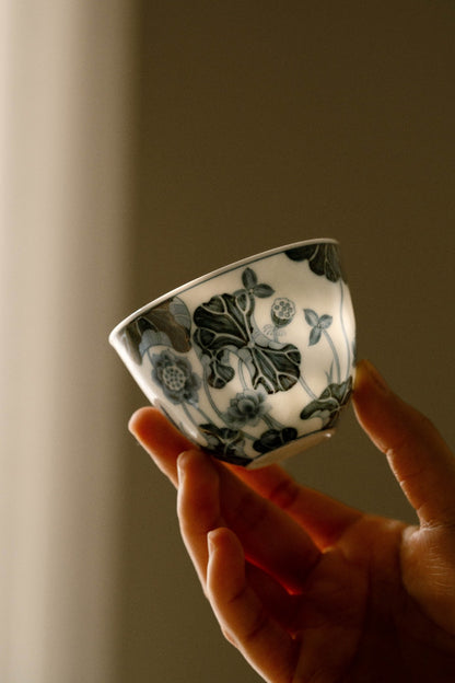 [清本源 x Gohobi Gallery] Tasse à thé de vigne de lotus bleu