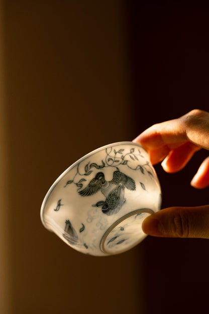 [清本源 x Gohobi Gallery] Tasse à thé de vigne de lotus bleu