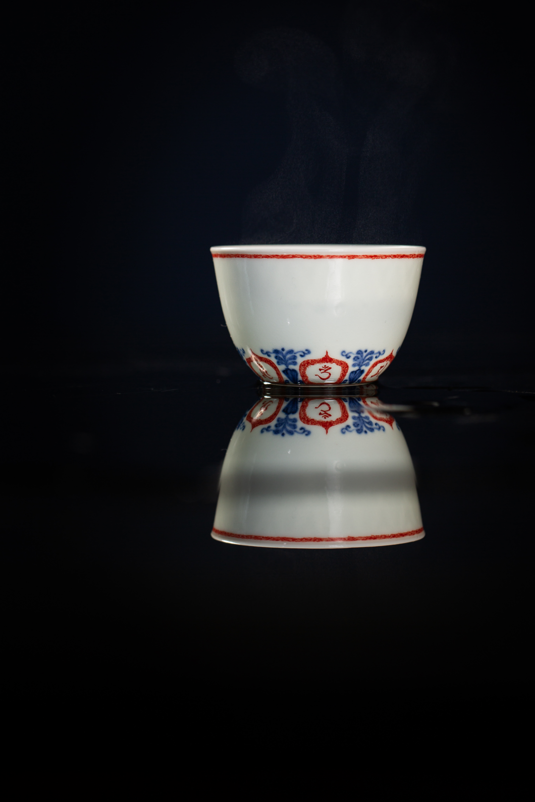 [清本源 x Gohobi Gallery] Thin-Body Cup with Inner-Impressed Lotus Petal Design and Six-Syllable Mantra – Small Reclining Foot Form (90ml)