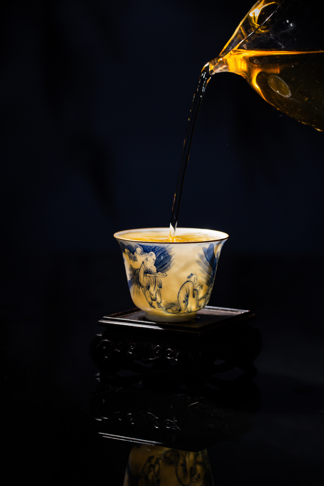 [清本源 x Gohobi Gallery] Tasse à thé de vigne de lotus bleu