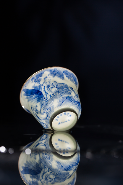 [清本源 x Gohobi Gallery] Tasse à thé de vigne de lotus bleu