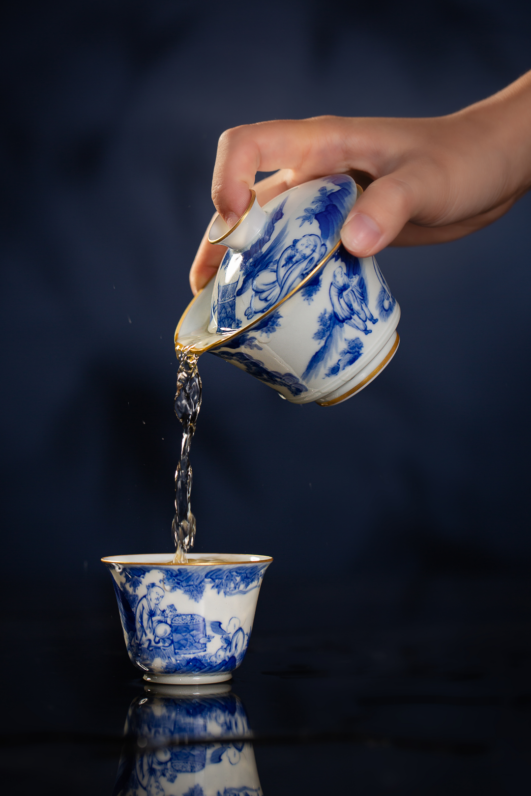 [清本源 x Gohobi Gallery] Tasse à thé de vigne de lotus bleu