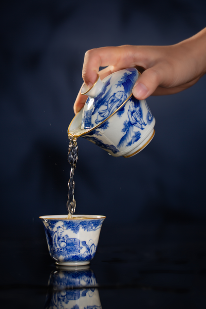 [清本源 x Gohobi Gallery] Tasse à thé de vigne de lotus bleu