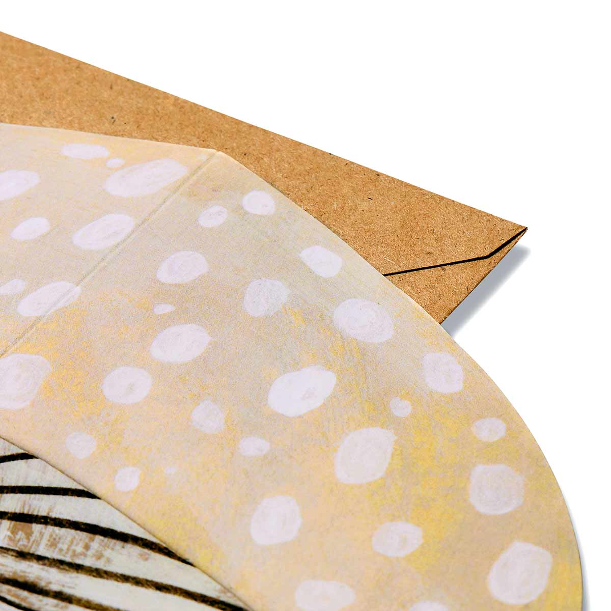 Mortlake Papers Spring Mushroom Die-Cut Greetings Card [Made in the UK]