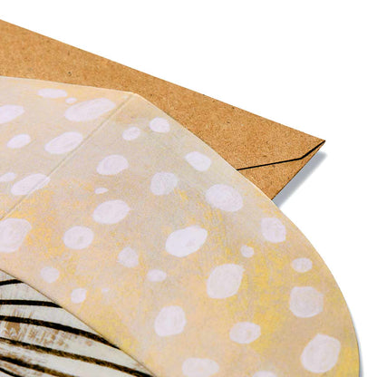 Mortlake Papers Spring Mushroom Die-Cut Greetings Card [Made in the UK]