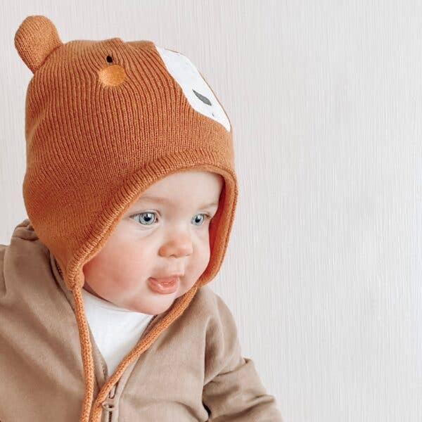 Gohobi x Ziggle Brown Bear Hat and Mittens