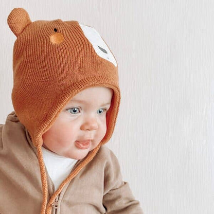 Gohobi x Ziggle Brown Bear Hat and Mittens