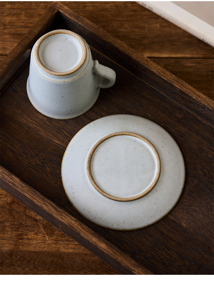 Gohobi Handmade Vintage hand-painted Floral Japanese Stoneware Coffee Mug and Saucer Set