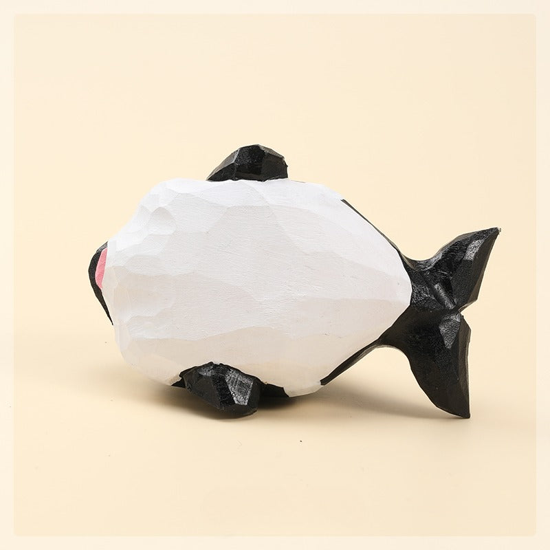 Gohobi Handcrafted Wooden Orca Ornament