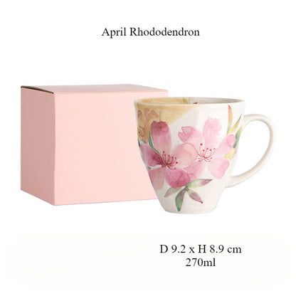 [Made In Japan] Gohobi Japanese Flowers Mug Coffee Cup