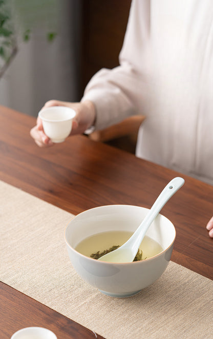 Gohobi Japanese Style Ice Grey and Green Bowl