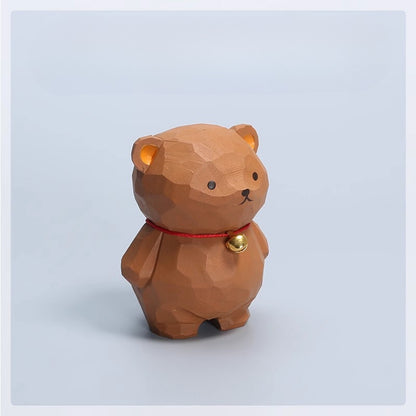 Gohobi Handcrafted Wooden Bear Ornament