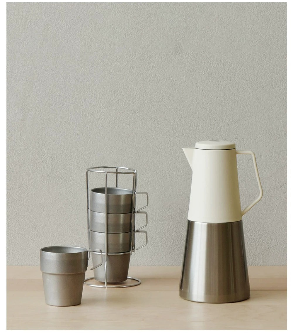 Gohobi Japanese Retro Stainless Steel Mug Set