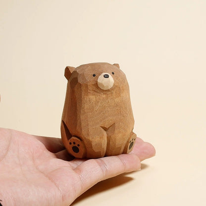 Gohobi Handcrafted Wooden Bear Ornament