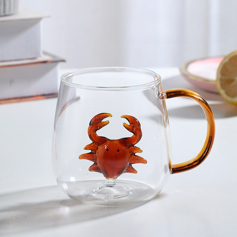 Gohobi Animal & Plant Colourful Glass Tea Mug