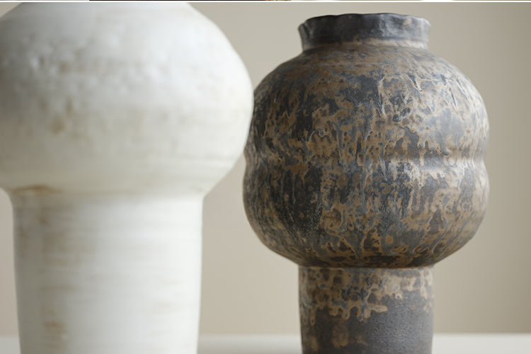 Gohobi Japanese-style wabi sabi handmade large vase 006