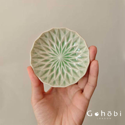 Gohobi Japanese Mino-yaki Ice Crack Small Plate [Made in Japan] – Sauce & Dipping Dish