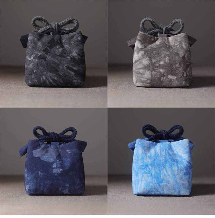 Gohobi Dyed Fabric Teaware Storage Travel Bag