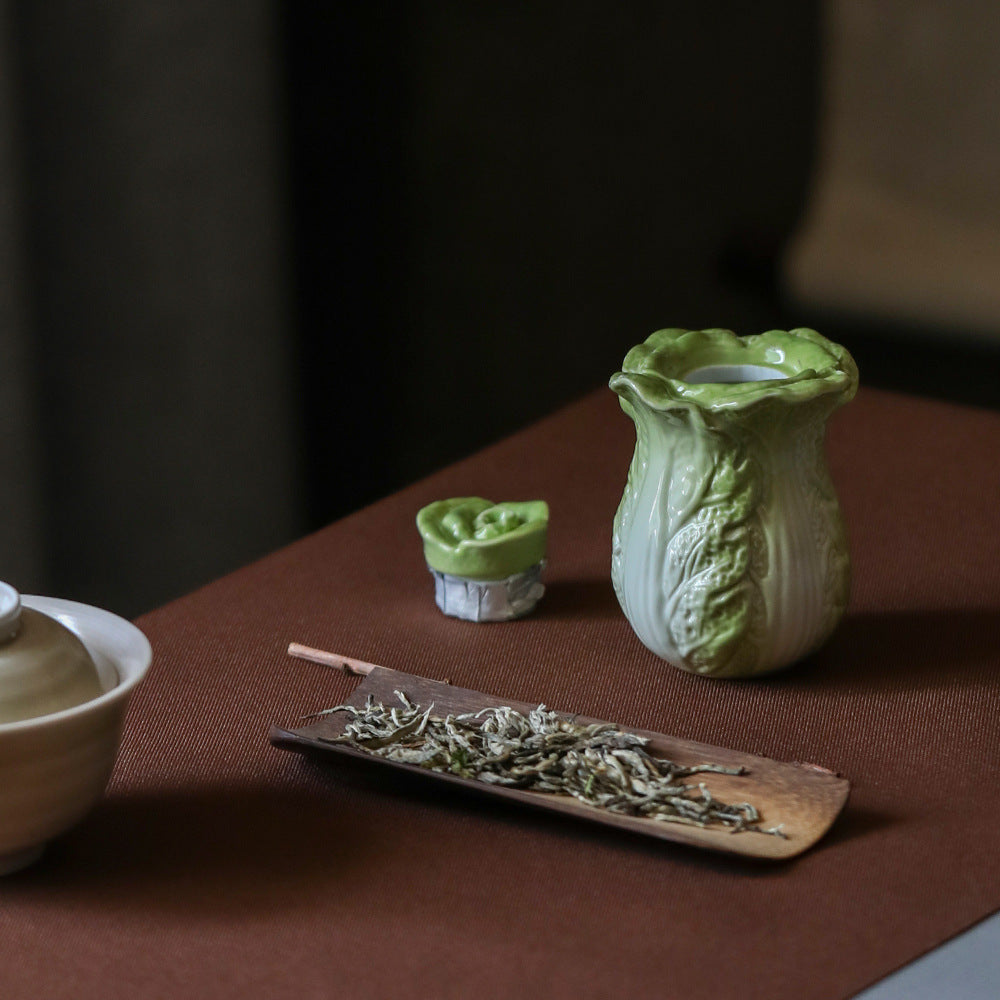 Gohobi Ceramic Cabbage Tea Container
