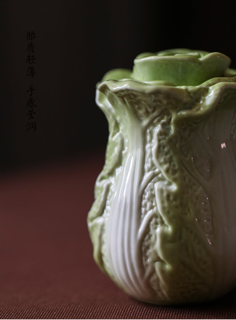 Gohobi Ceramic Cabbage Tea Container